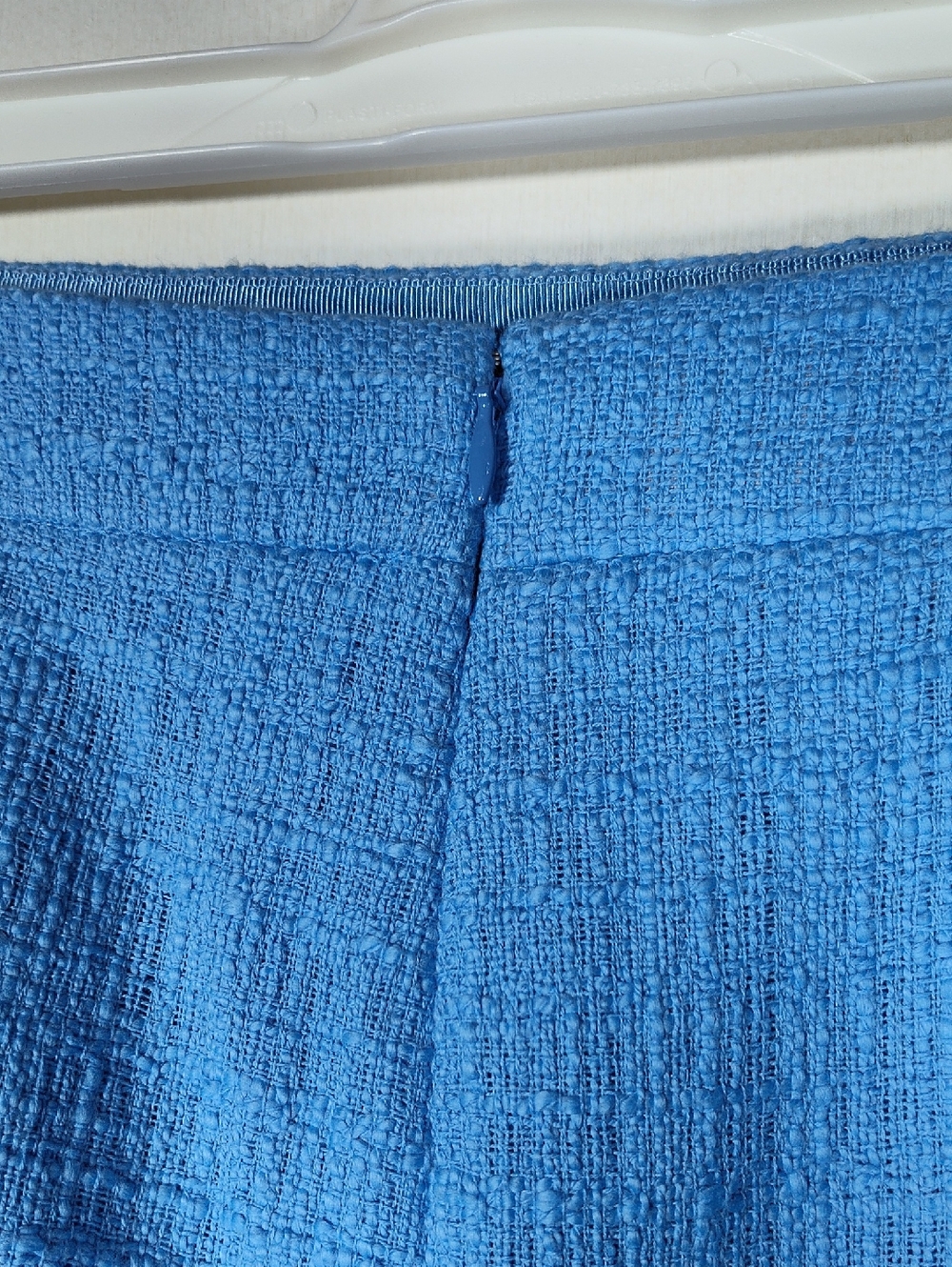 NWT J. Crew Tweed pencil skirt with fringe blue 00 - Picture 6 of 11
